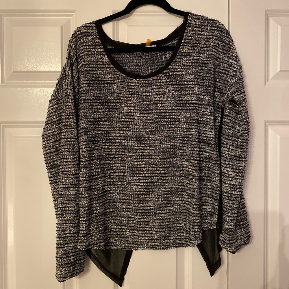 Black and white striped sweater